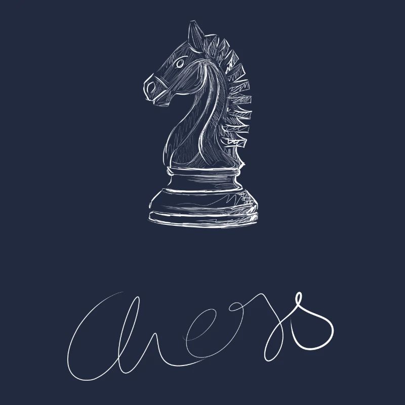 Schachritter Silhouette Illustration