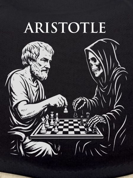 Aristote et Grim Raper Chess Illustration