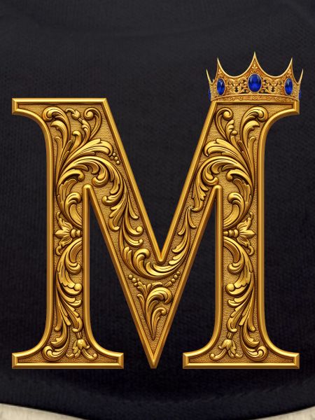 Baroque gold M monogram