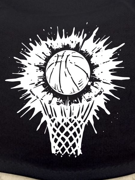 Energetic Basketball Art