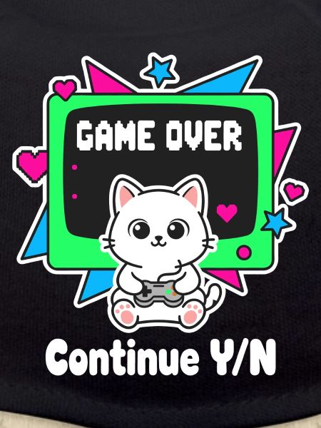 Retro Cats Controller Game Over