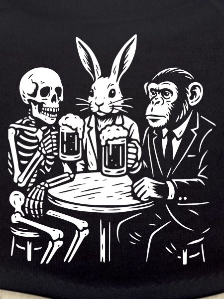 Toasting Trio: Skeleton Rabbit Ape