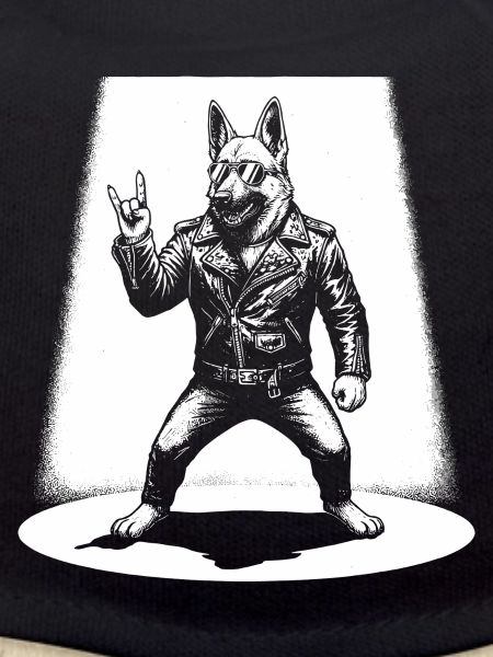 Retro Deutscher Schäferhund Rock Musik Geschenk