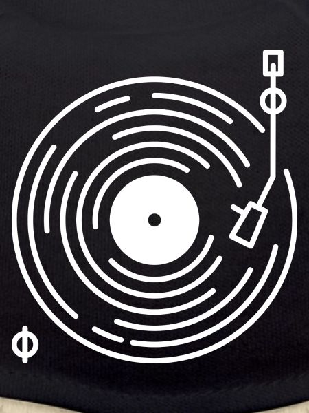 Retro Turntable Line Art