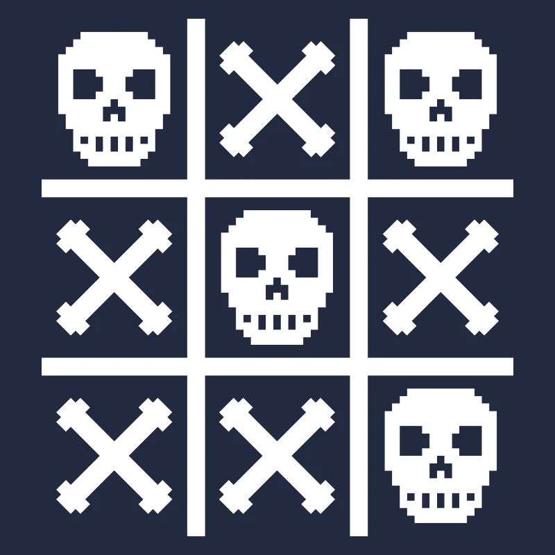 Pixel Skull and Bones Zero & Crosses