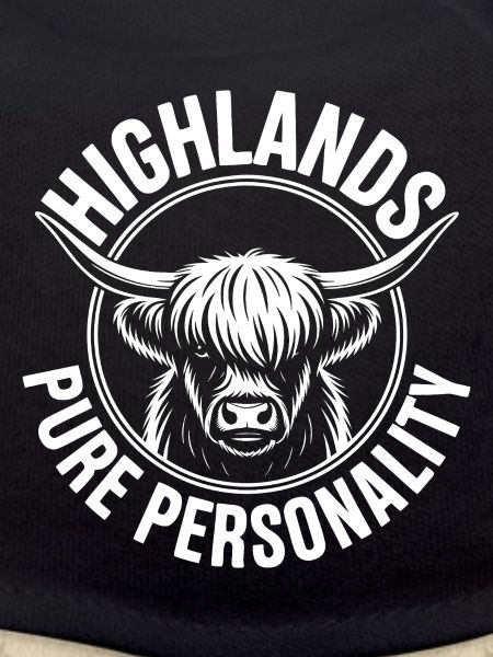 Highland Cow Circle Logo