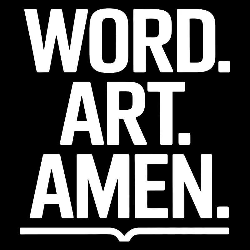 Wortkunst Amen-Typografie