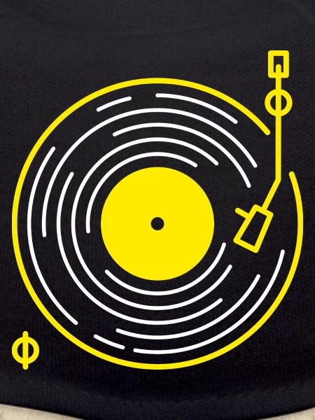 Retro Turntable Line Art