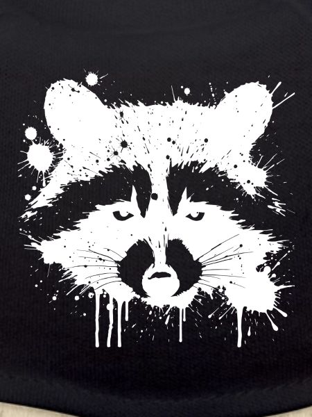 Waschbär-Graffiti spritzt
