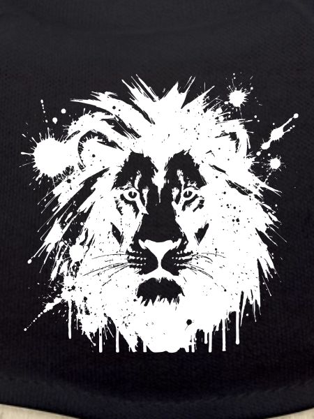Lion en éclaboussures blanc