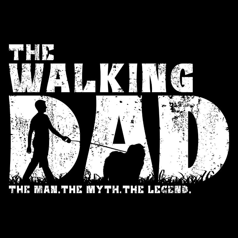 Chow Chow Hund Walking Dad Papa Vater
