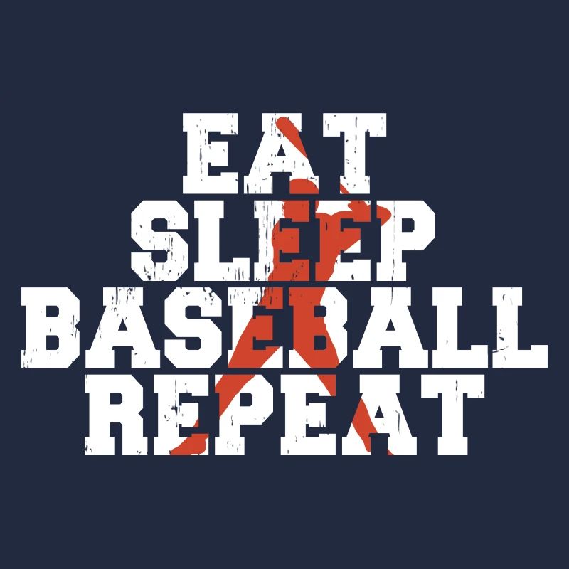 Eat Sleep Baseball Repeat Funny Baseball Tees