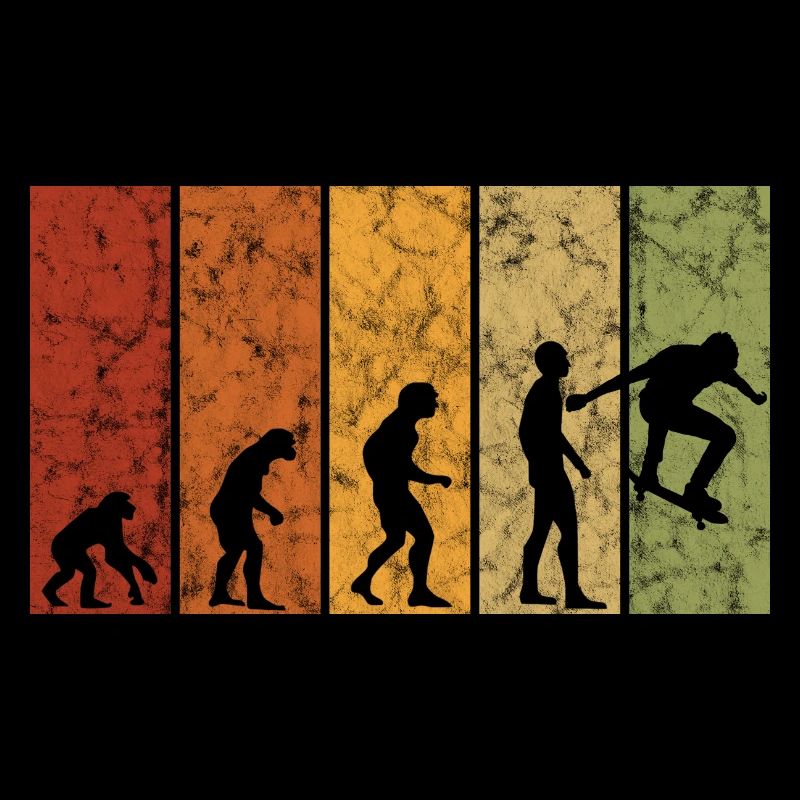 Skateboarder Skateboard Skater Skate Evolution