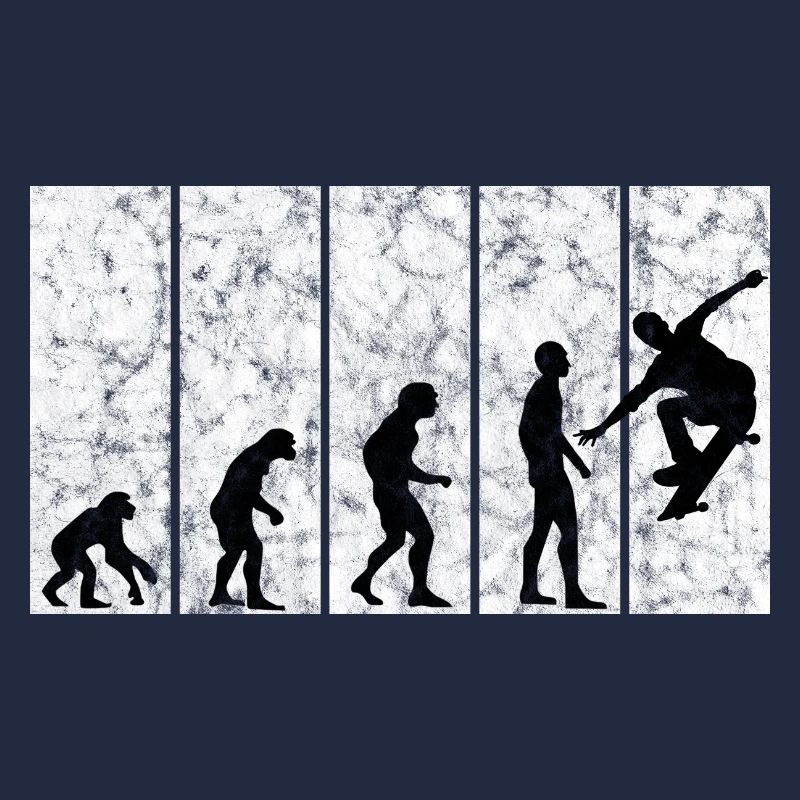 Skateboarder Skateboard Skater Evolution Skateing