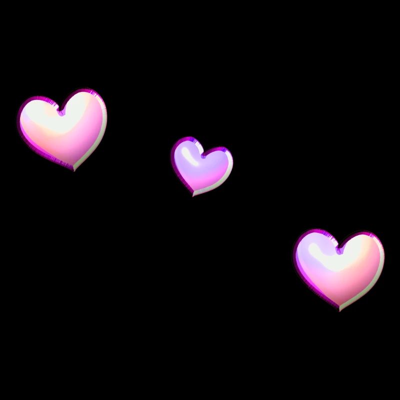 trois cœurs roses symbole amour