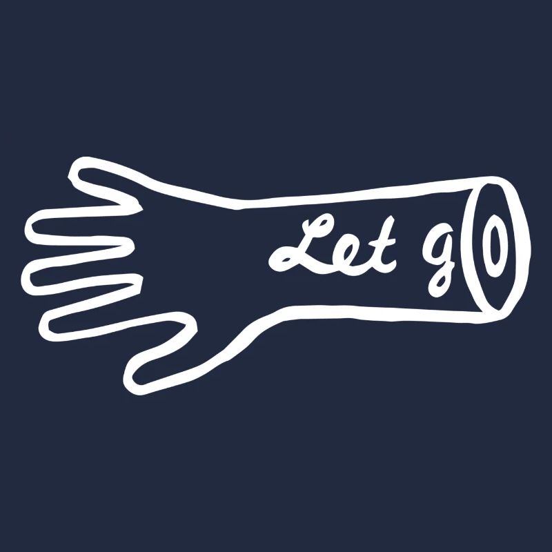 Idée de cadeau de main "Let Go" blanc