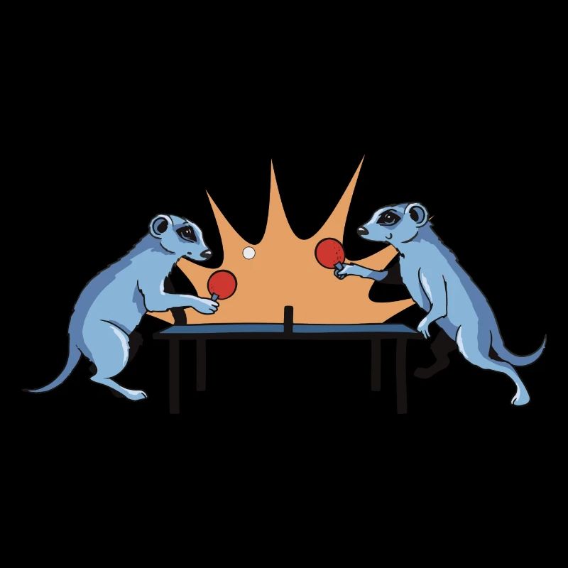 Tennis de table suricate cool drôle gars hommes