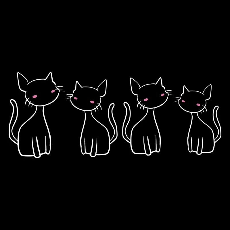 vier katzen katze symbol freunde
