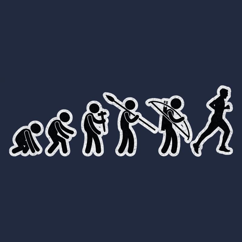 Evolution Running Black Grunge