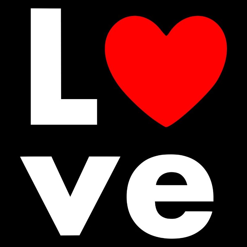 Love with red heart