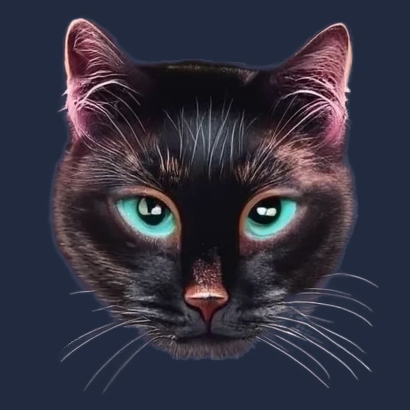 Chat Noir pas content aux yeux bleus