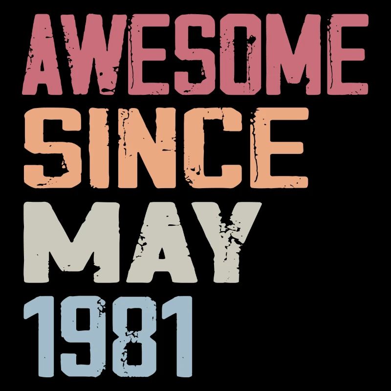 May 1981 Birthday 1981 Retro 1981 May Vintage