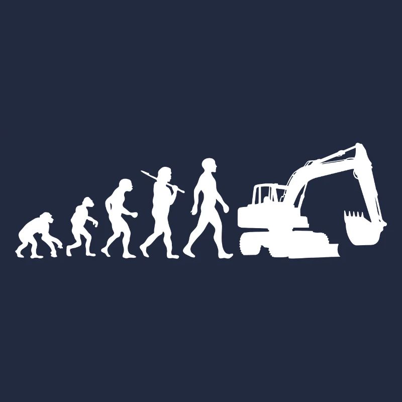 Bagger Evolution Silhouette Geschenk