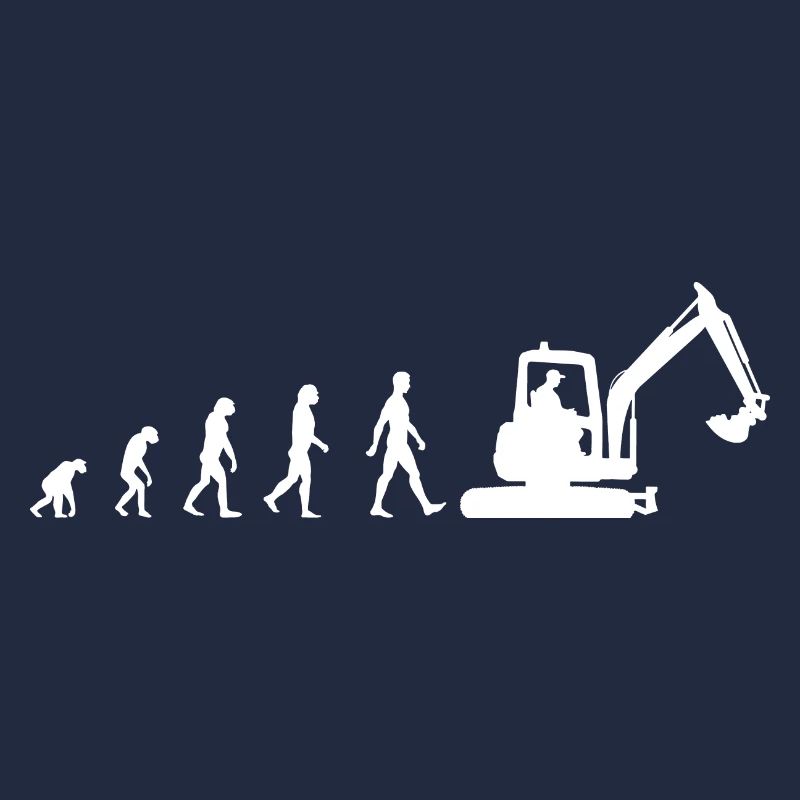 Evolution Exkavator silhouette cadeau pelle