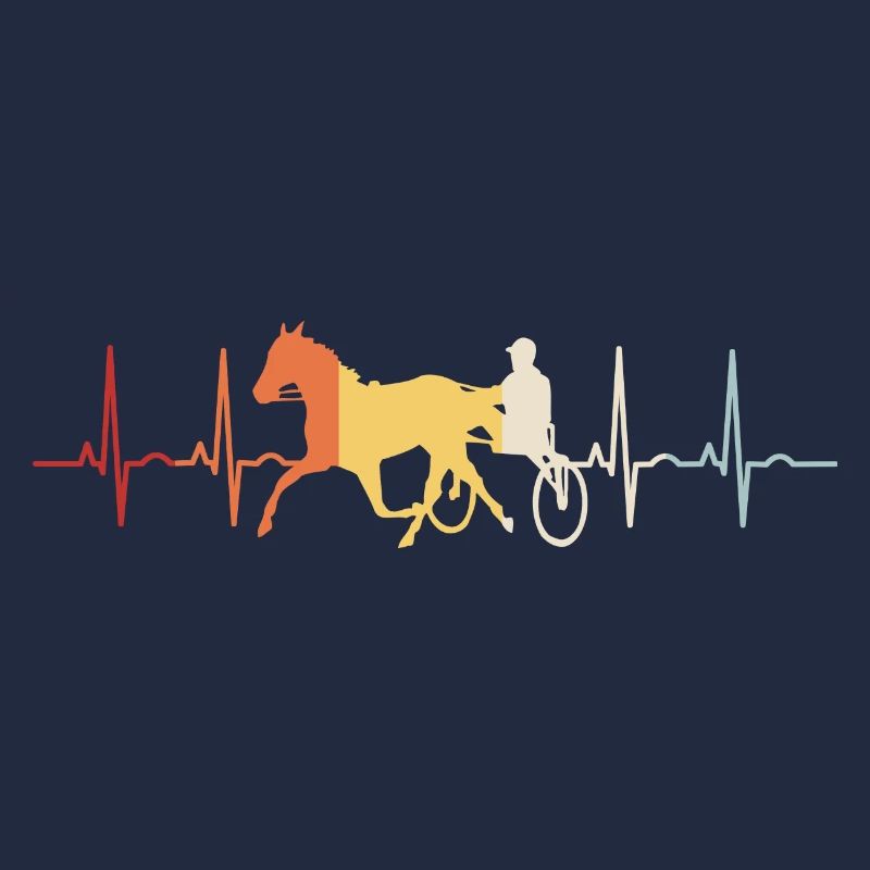 Trotter Trotting in Heartbeat ECG Pulse Style