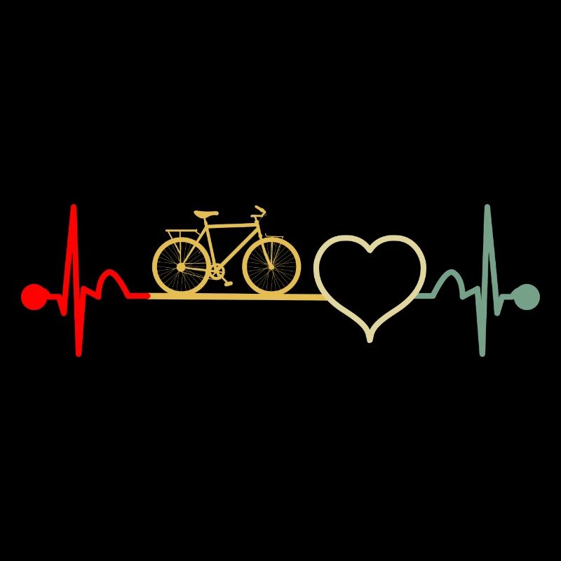 Vélo coeur de rythme rétro