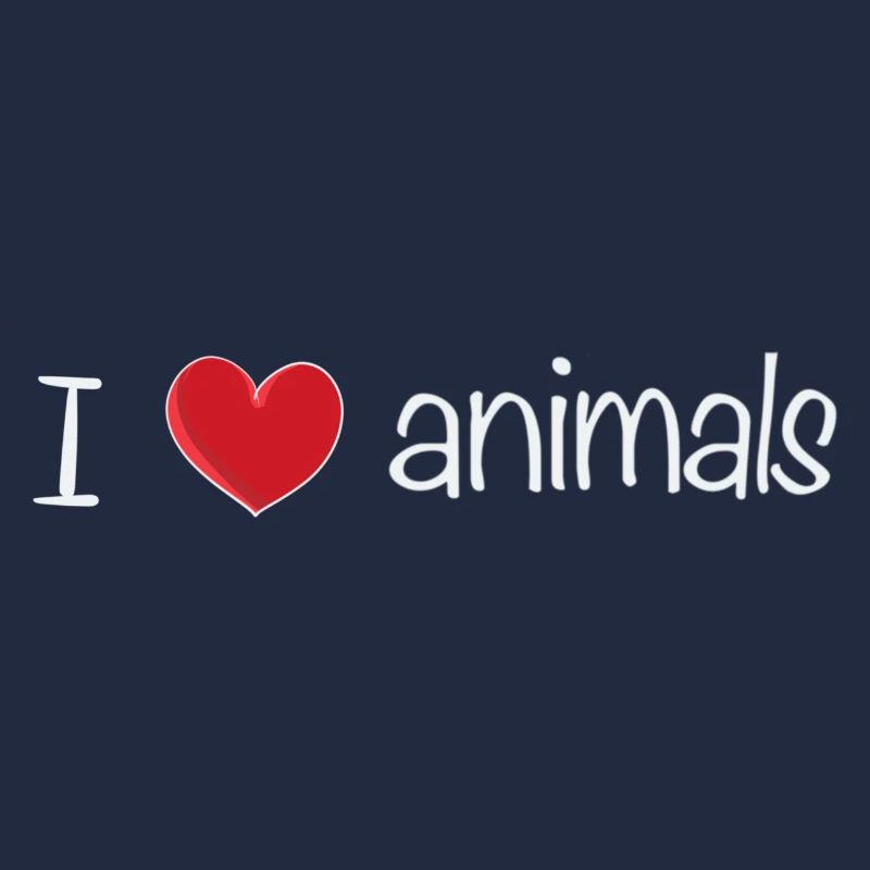 I love animals text