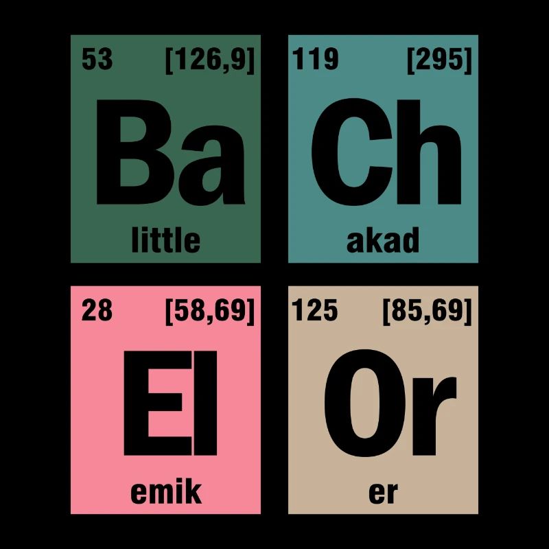Bachelor chemistry periodically student saying