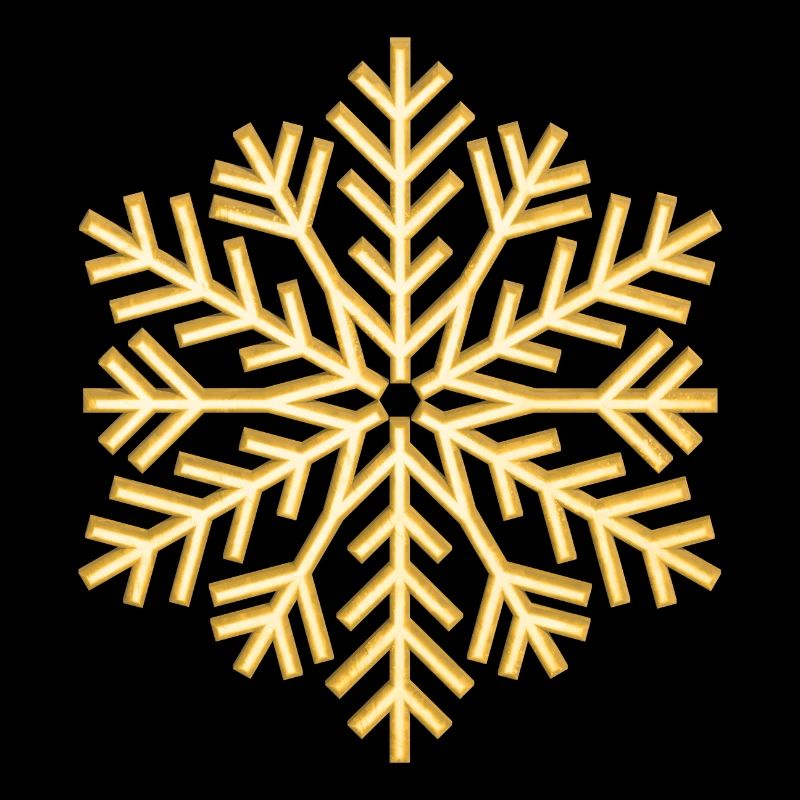 Flocon d’or Flocon d’or de flocon de neige doré