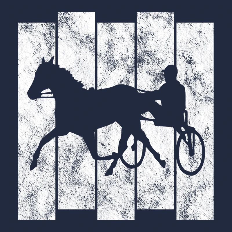 Traber Trabrennen in retro oder vintage Style