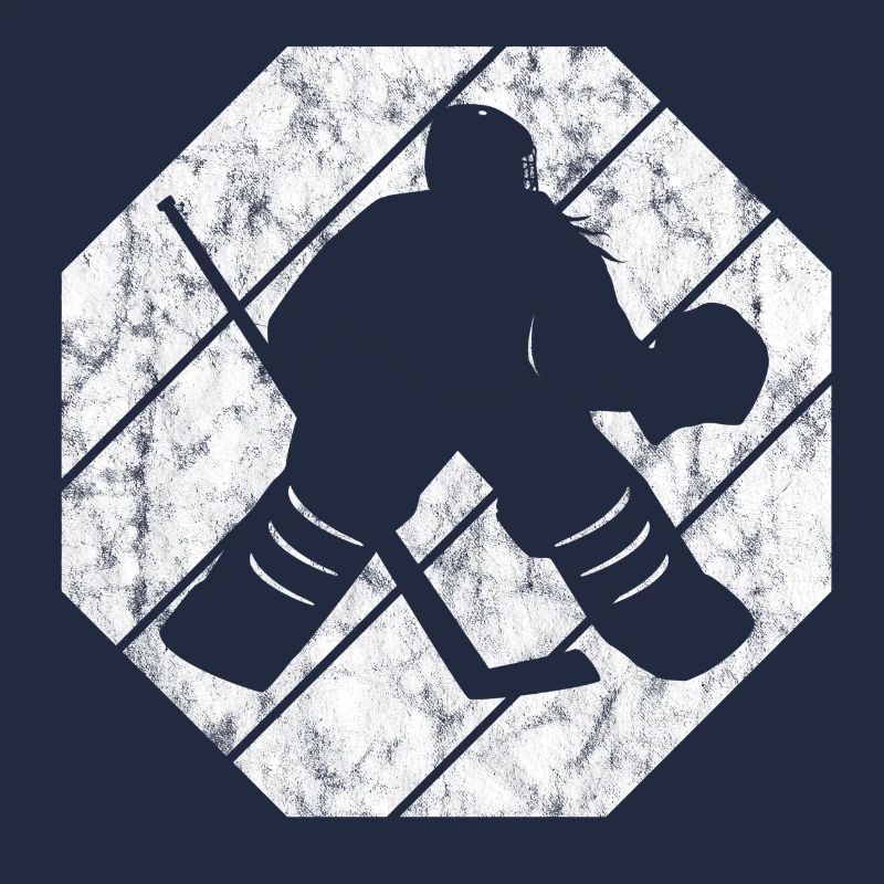 Eishockey im retro oder vintage Style für Kinder