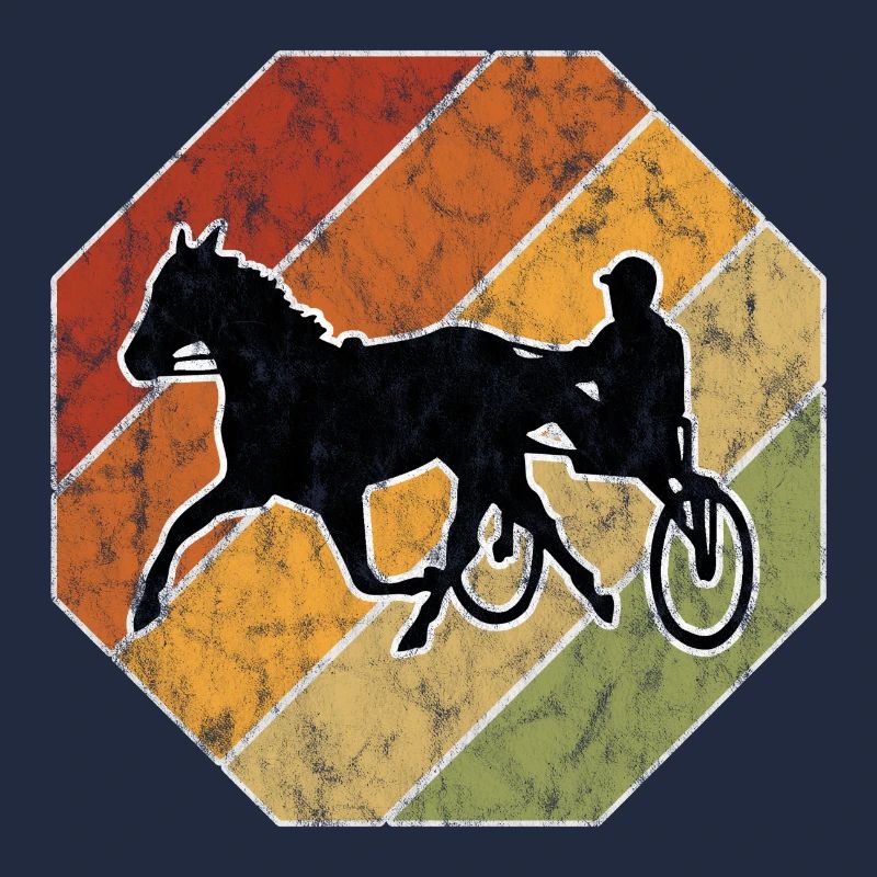 Traber Trabrennen in retro oder vintage Style