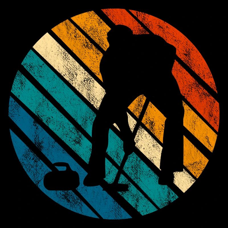 Curling sur glace Curling Retro Cadeau