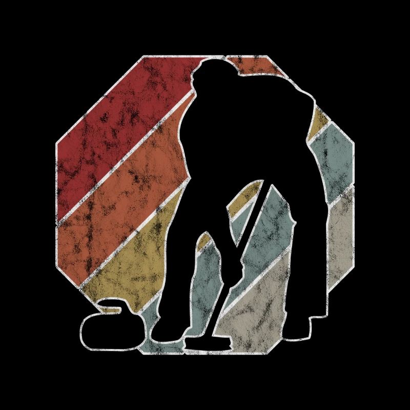 Eis Curling Curler Eisstockschießen Retro Geschenk