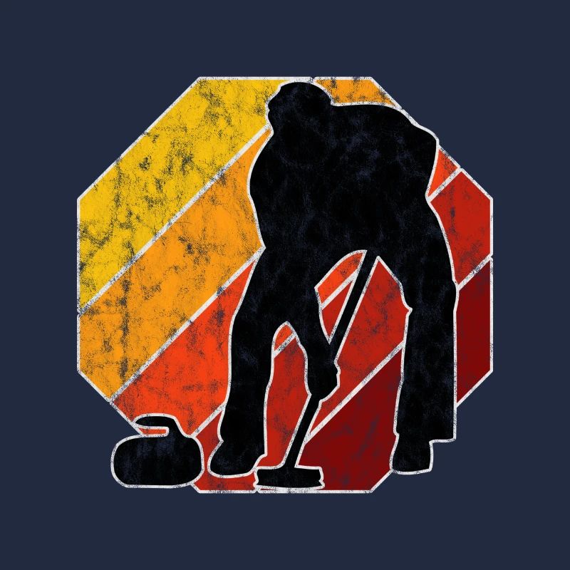 Curling sur glace Curling Retro Cadeau
