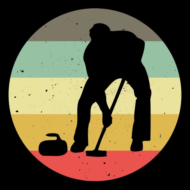 Curling sur glace Curling Retro Cadeau