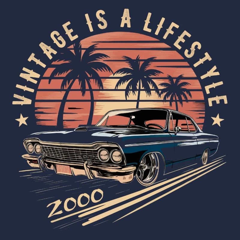 Vintage 2000 Retro Classic Car Legendary Since 2000