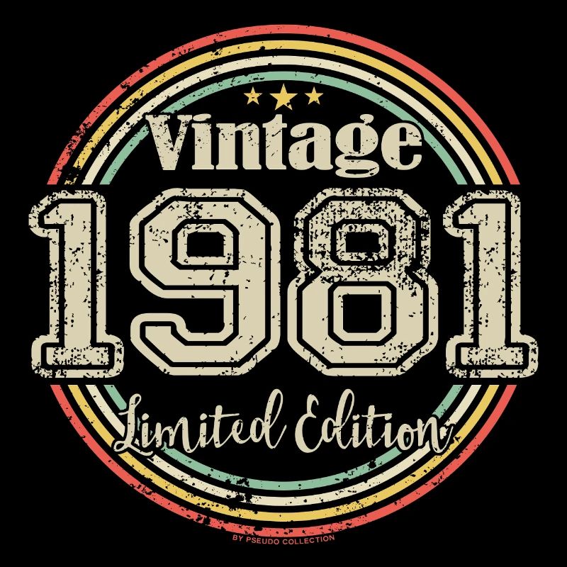 Vintage Rétro Edition Limitée 1981 Année de naissance