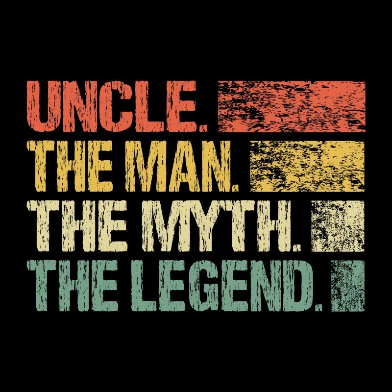 Uncle the man leaning saying retro grunge funny