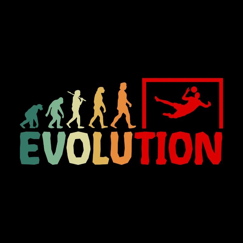 Torhüter Torwart Fußball Evolution Retro Lustig