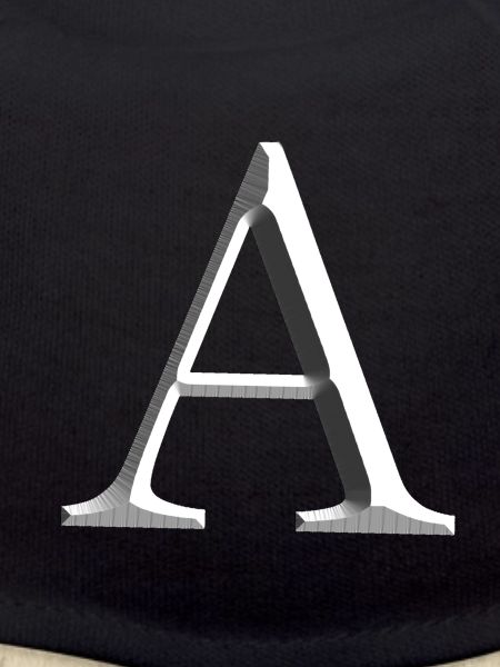 buchstabe a silber metall a