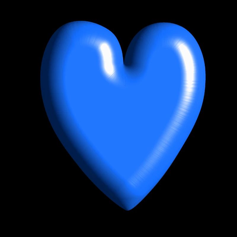 doux bleu symbole de cœur amour