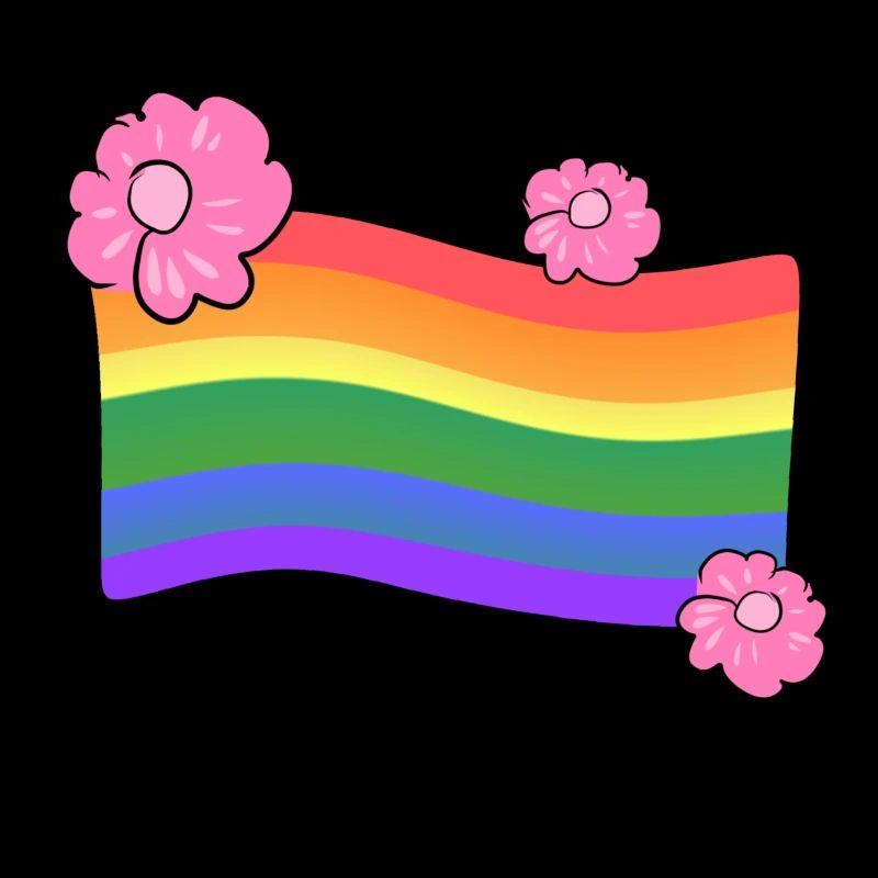 lgbt drapeau fleurs amour arc-en-ciel