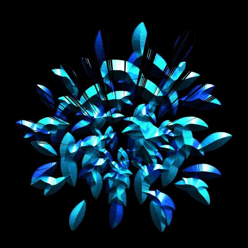 Crystals Symbol Glossy Blue Purple Pattern