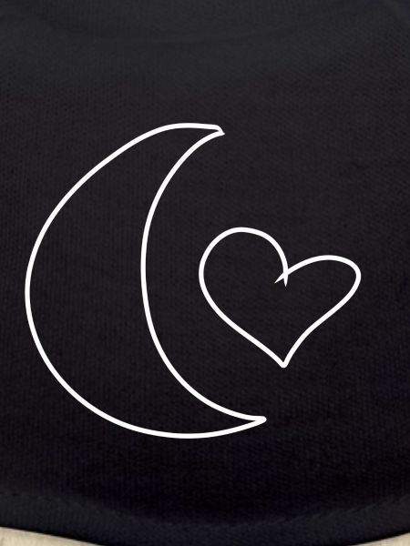 moon symbol shape heart
