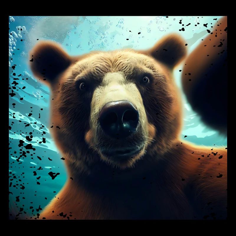 Bär Selfie im Unterwasserreich
